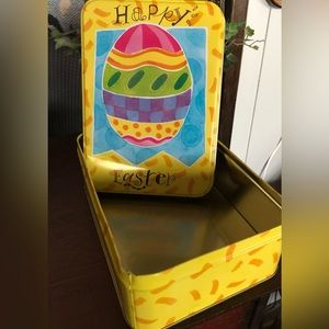 Yellow Decorative Easter Tin